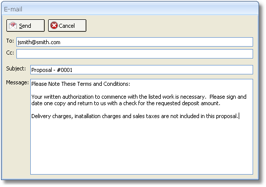 Email Message Window