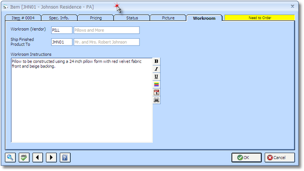 Item - Workroom