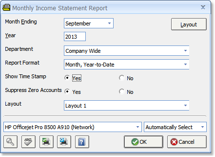 monthly income stmt report