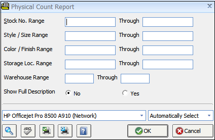 Physical Count Report