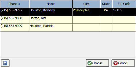 POS address search window