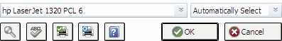 printer button bar