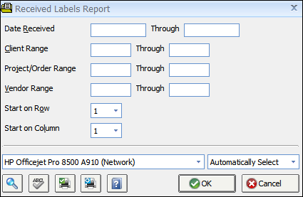 project claim labels by received report
