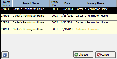 proposal seacrh window