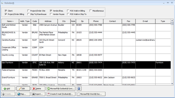 Rolodex Window