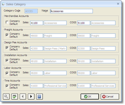 Sales Category Window