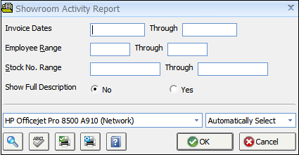 Showroom Activity Report