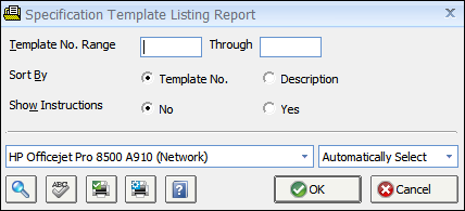 Specification Template Listing Report2