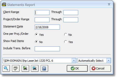 Statements Report
