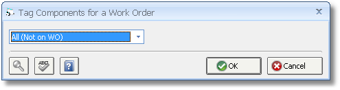 Tag Components for a Work Order Window