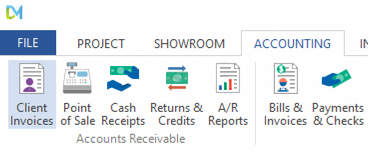 acct client invoice menu