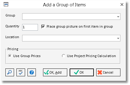 add group of items