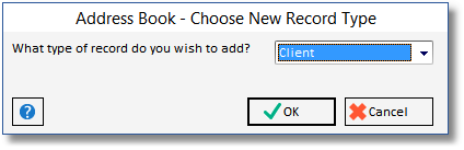 address book - choose new record type