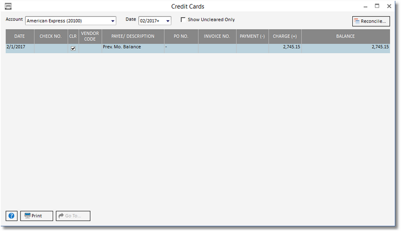 checking - cc tab