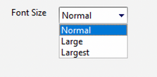 chnge font size window