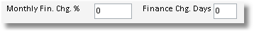 client glossary - client tab - finance charges