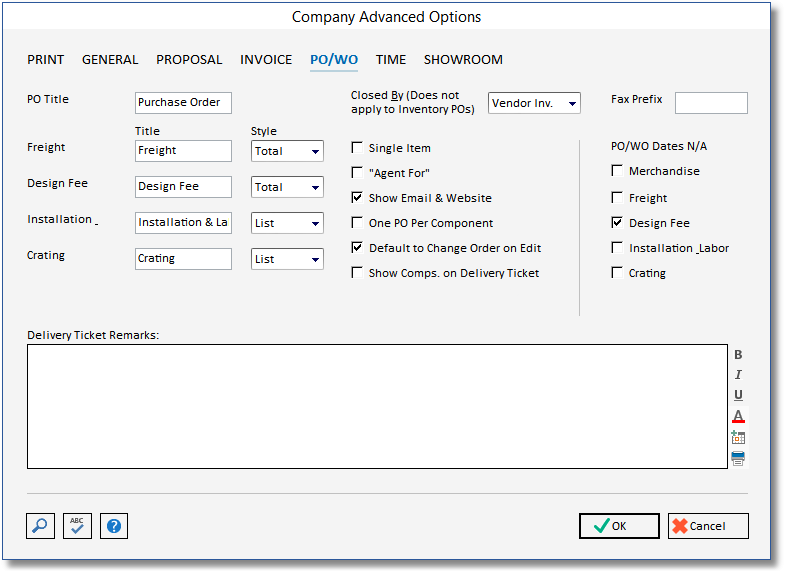 company info - advanced - po_wo