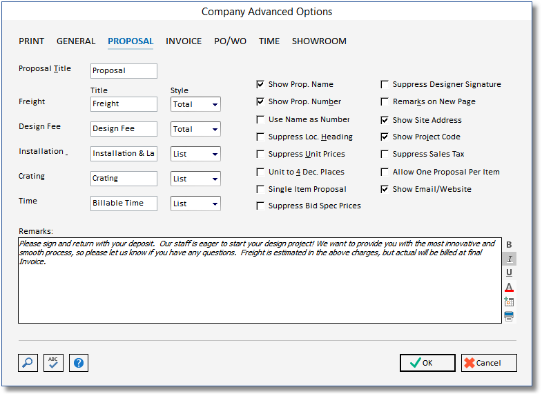 company info - advanced - proposal