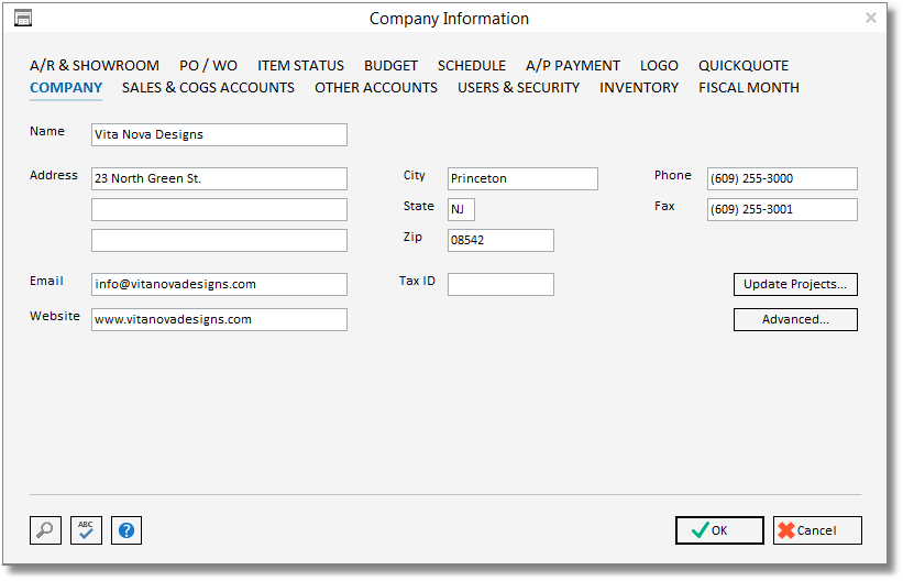company info - company