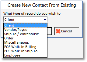 create new contact address book