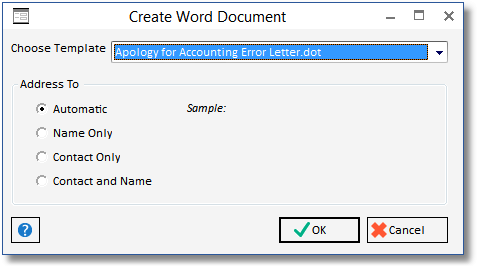 create word doc window
