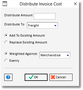 dist inv cost window