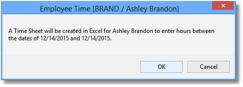 employee time sheet message