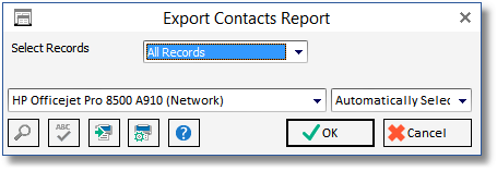 export contacts report options