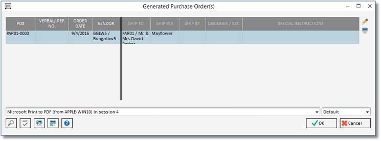 generated po window
