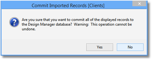 import - commit record confirm