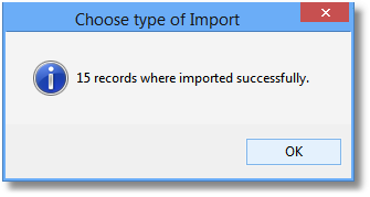 import successful