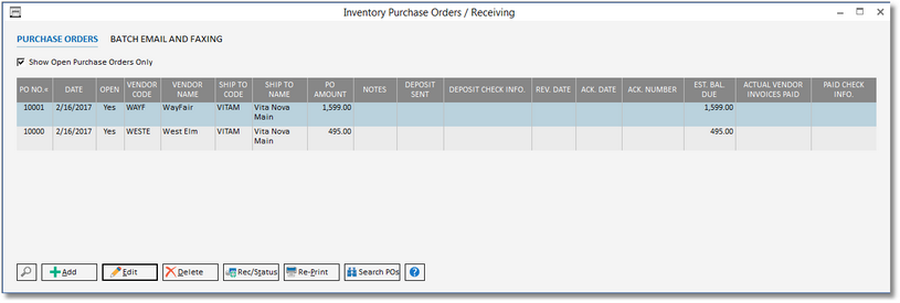 invent po window