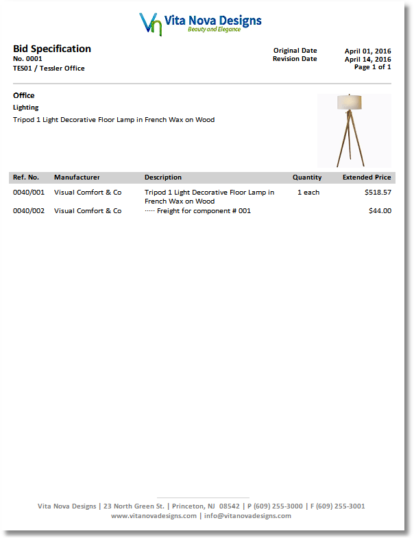 modern bid spec