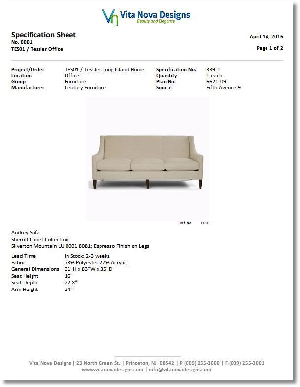 modern spec sheet