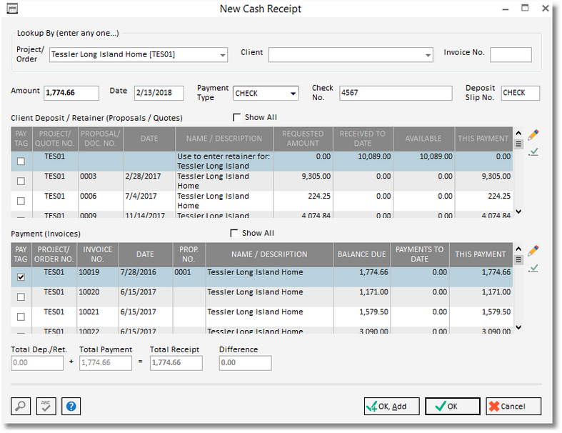 new cash rec - invoice example