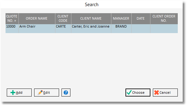 order glossary - search