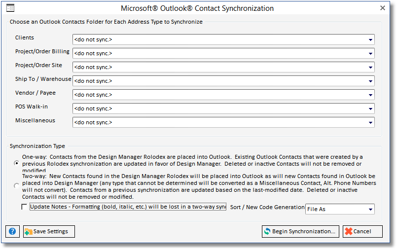outlook sync window
