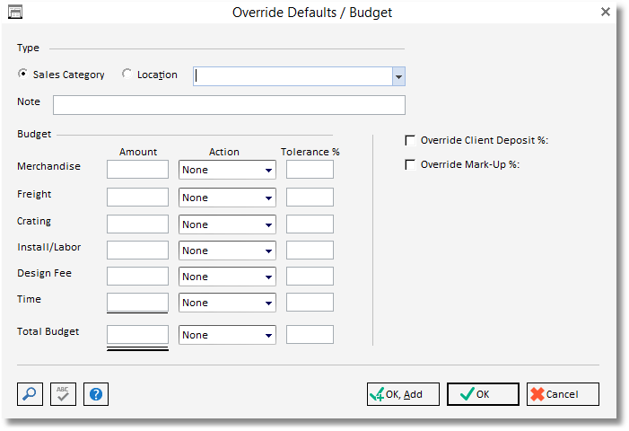 override budgets window