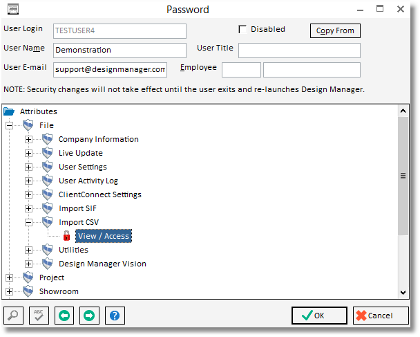 password - import csv