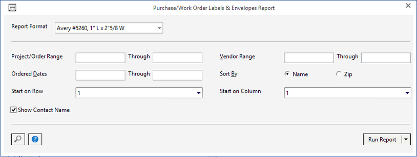 po label report window
