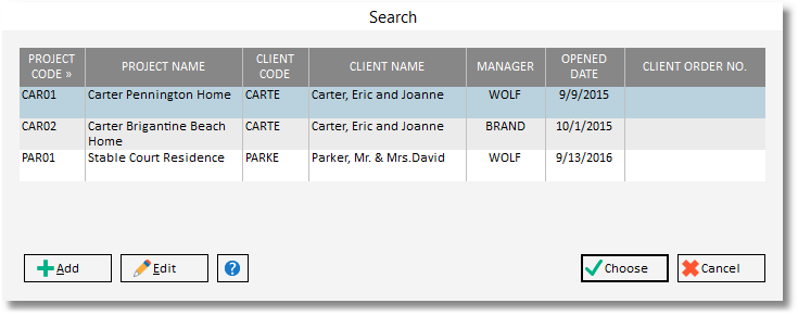proj ONLY glosssary -search