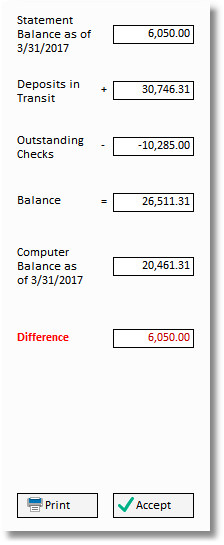 rec cash window - example