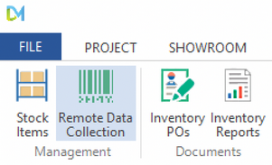 remote data collection menu