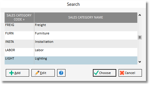 Sales cat glossary - search