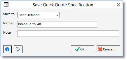 save qquote spec