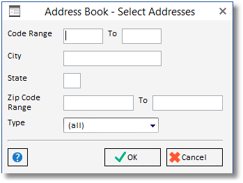select addresses - cutom