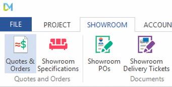 showroom-quotes orders