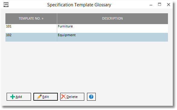 spec temp glossary