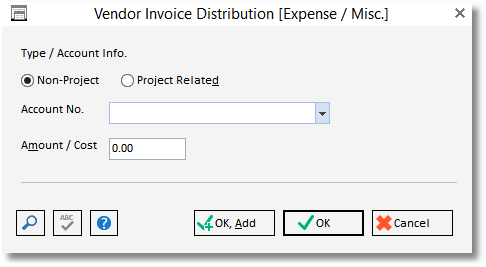 vend inv dist - exp bill-nonproj