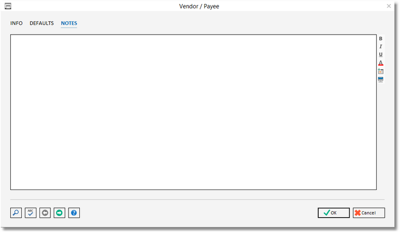 vendor glossary - notes_info tab